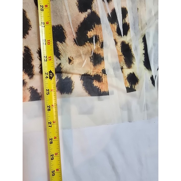 The Shabby Tree Leopard Print Sheer Overlay Poncho style Top size XL Sparkle New - Picture 10 of 16